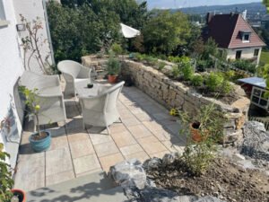 Sitzecke Pflasterarbeiten